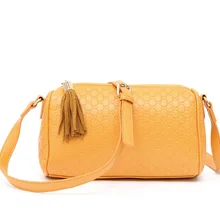 Female package 2016 new fresh han edition leisure shoulder inclined candy color bag bag, tassels handbag