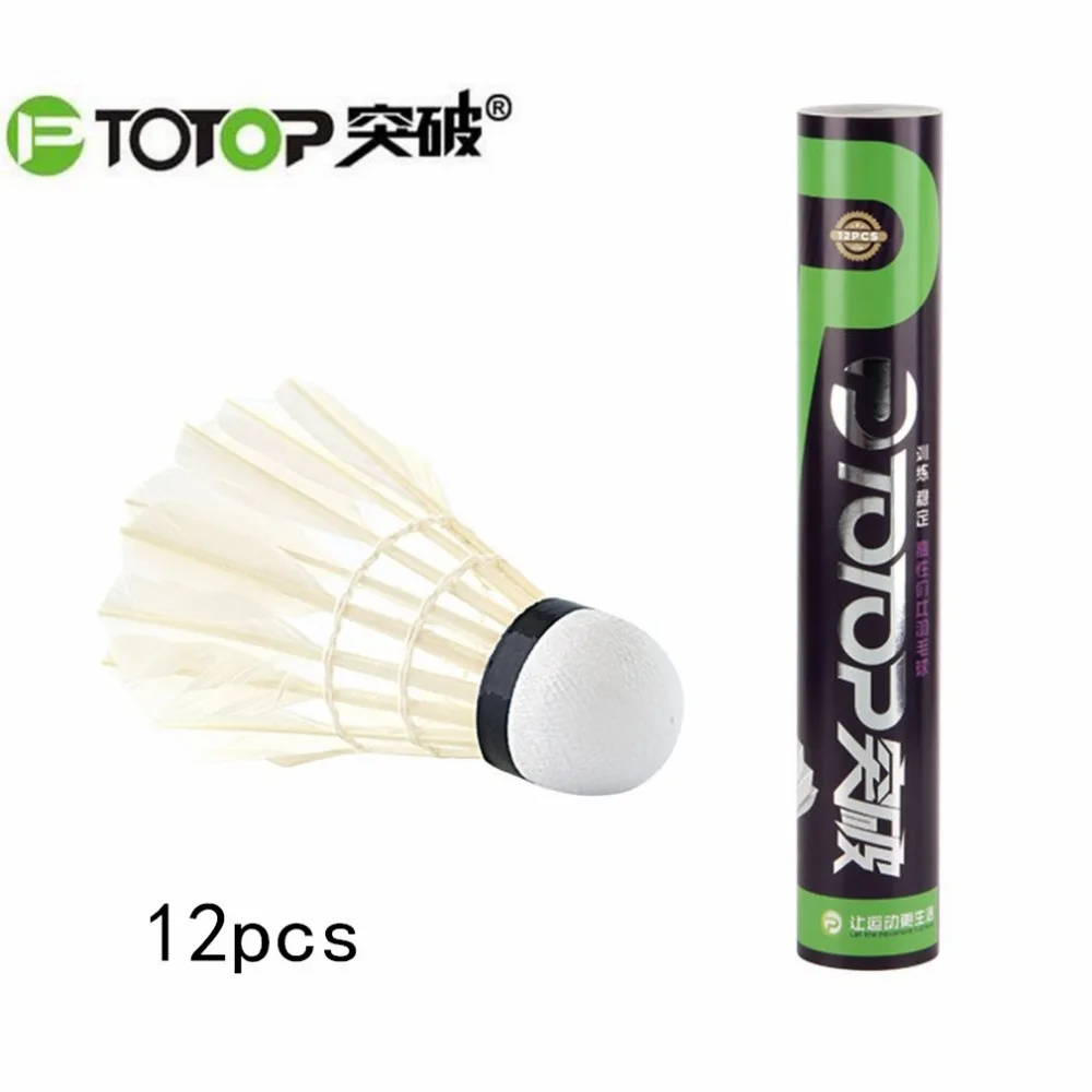 

PTOTOP 4168 Natural White Goose Feather 12pcs Badminton Training Ball Exquisite Workmanship Sport Badminton Shuttlecocks Ball