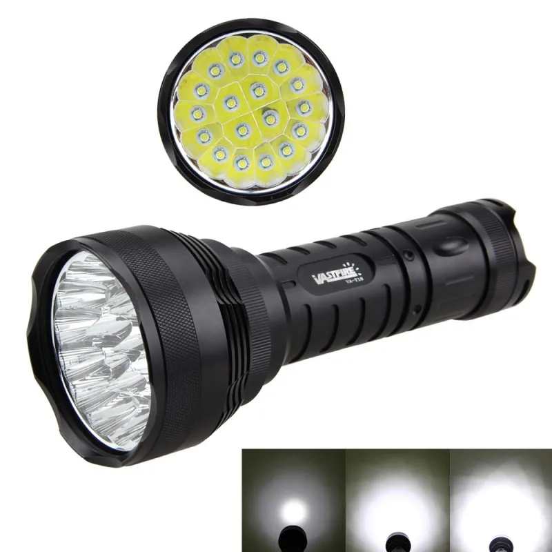 

5000LM XM-L LED 18x T6 LED Super Bright Camping Flashlight Lamp Torch Hunting Light by 26650/18650 Batery