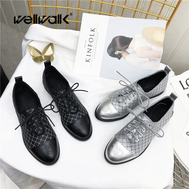 

Wellwalk Canvas Shoes Women's Fashion Sneakers Women Designer Shoes Ladies Casual Sneakers Female Loafers Derby Shoes Woman