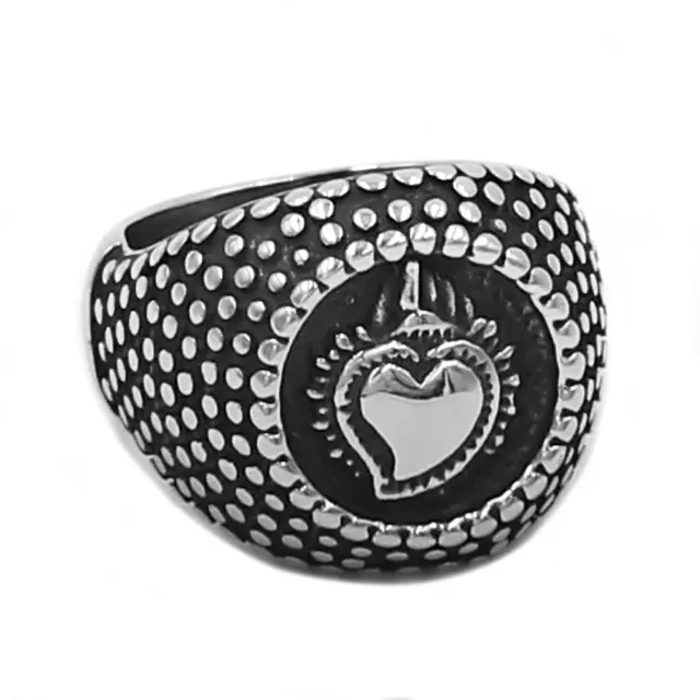 round nails crown heart ring stainless steel jewelry silver celtic knot cross motor biker wedding ring - Biker Wedding Rings round nails crown heart ring stainless steel jewelry silver celtic knot cross motor biker wedding ring - Biker Wedding Rings