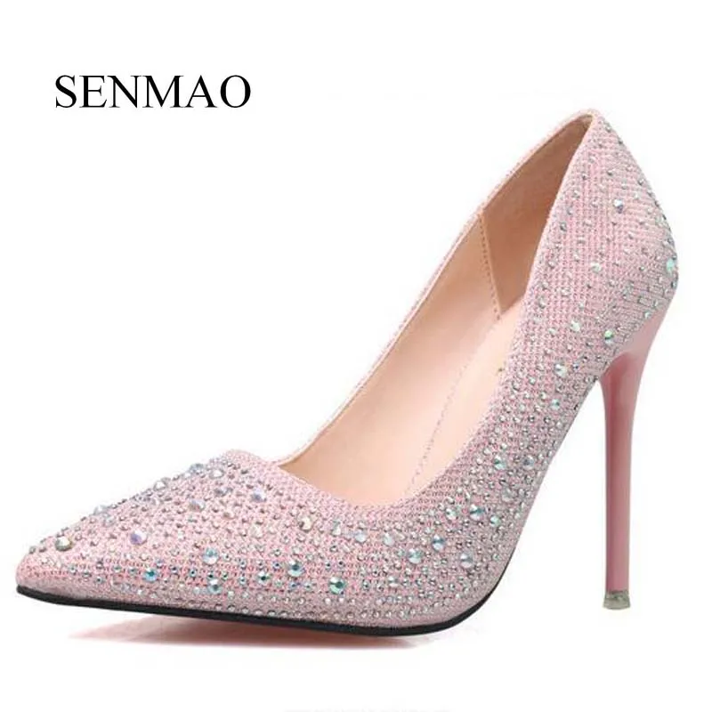 Women Fashion shoes Sweet ladies silver Platform High Heels Pearls