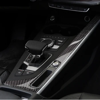 

1pcs For Audi B9 2017-2018 Carbon Fiber Car Control Gear Shift Pane Stickers Decorative Cover trim Strip Car Styling