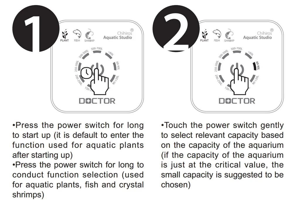 Bluetooth smart Chihiros Doctor twinstar 3rd generation удаление водорослей электронный подавляющий