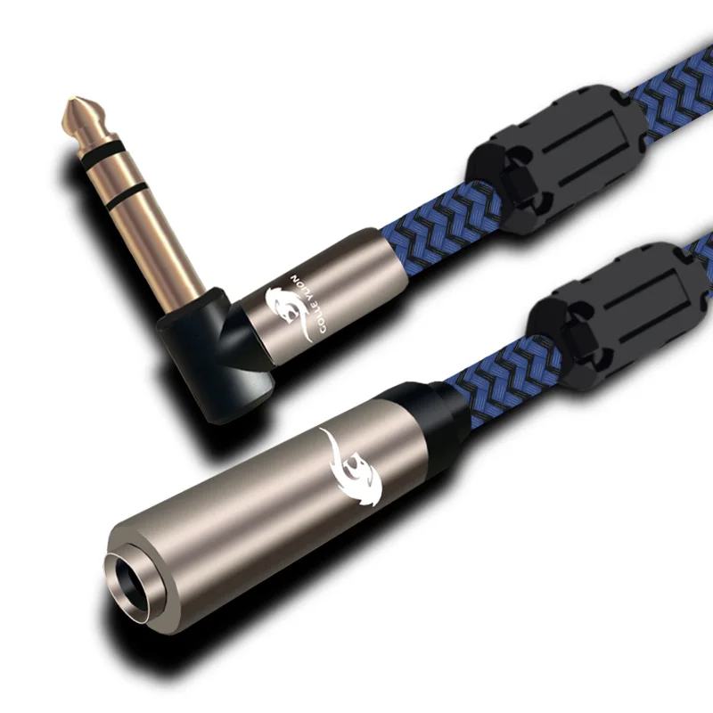 Stereo 1 4 TRS Male to Female 6 35mm Jack Audio Extension Cable For KTV Mixer Console Amplifier Headphone Mic 1m 2m 3m 5m