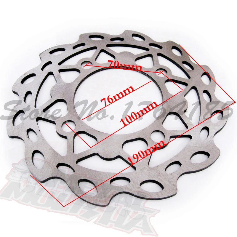Buy 190mm steel dirt bike disc rotor Front brake disc