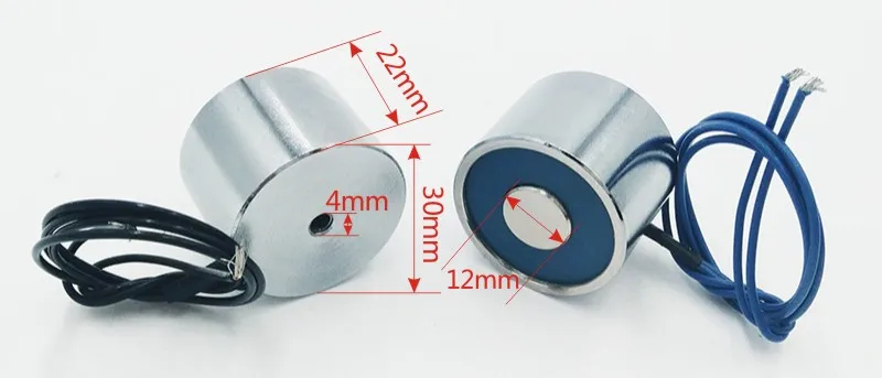 P30/22 всасывающий держатель 10 кг 100N Электромагнит Электромагнитный 12 В Электромагнит 12 вольт маленький Электромагнит 24 В катушка