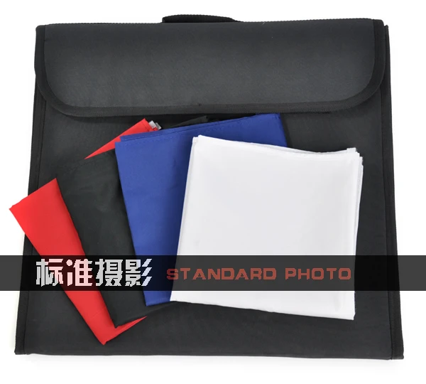 

photo light soft box photo studioStandard folding 60cm square tent lambed 4 color background fabric cd50