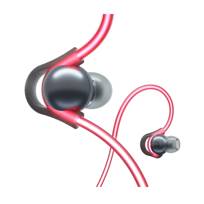 Meizu HALO лазерная вспышка Bluetooth гарнитура в ухо спортивные наушники для бега с микрофоном наушники магнитные для всех телефонов OS IOS - Цвет: Красный