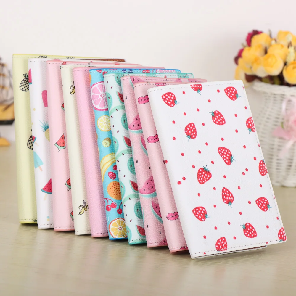 

2018 Unisex Fashion Various Fruit Pattern Travel Passport Cover Set ID Card Cover Holder Case Protector Organizer Travel Wallet