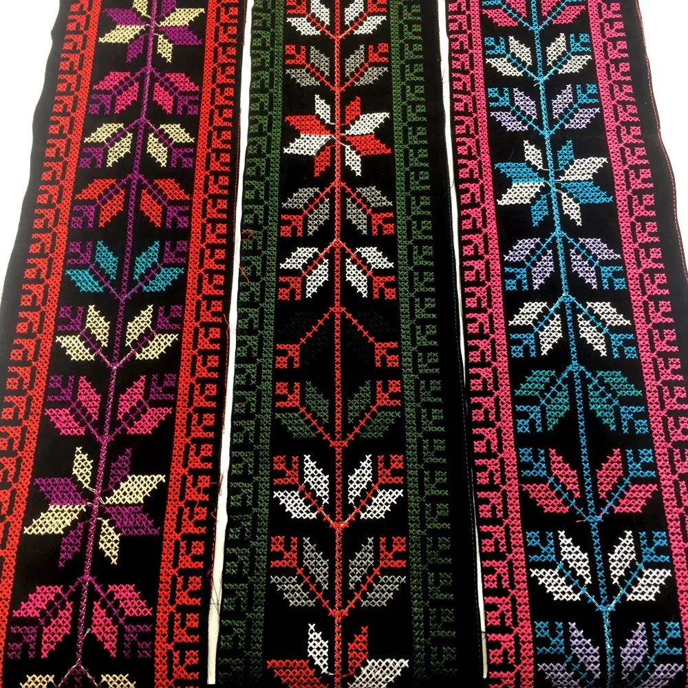Miao cross stitch embroidery fabric lace 11cm sewing trim ribbon tape Miao cross stitch embroidery fabric lace 11cm sewing trim ribbon tape