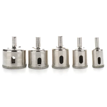 

5pcs Dropship 20-42mm Diamond Coated Drill Bit Set Tile Marble Glass Ceramic Hole Saw Drilling Bits For Power Tools