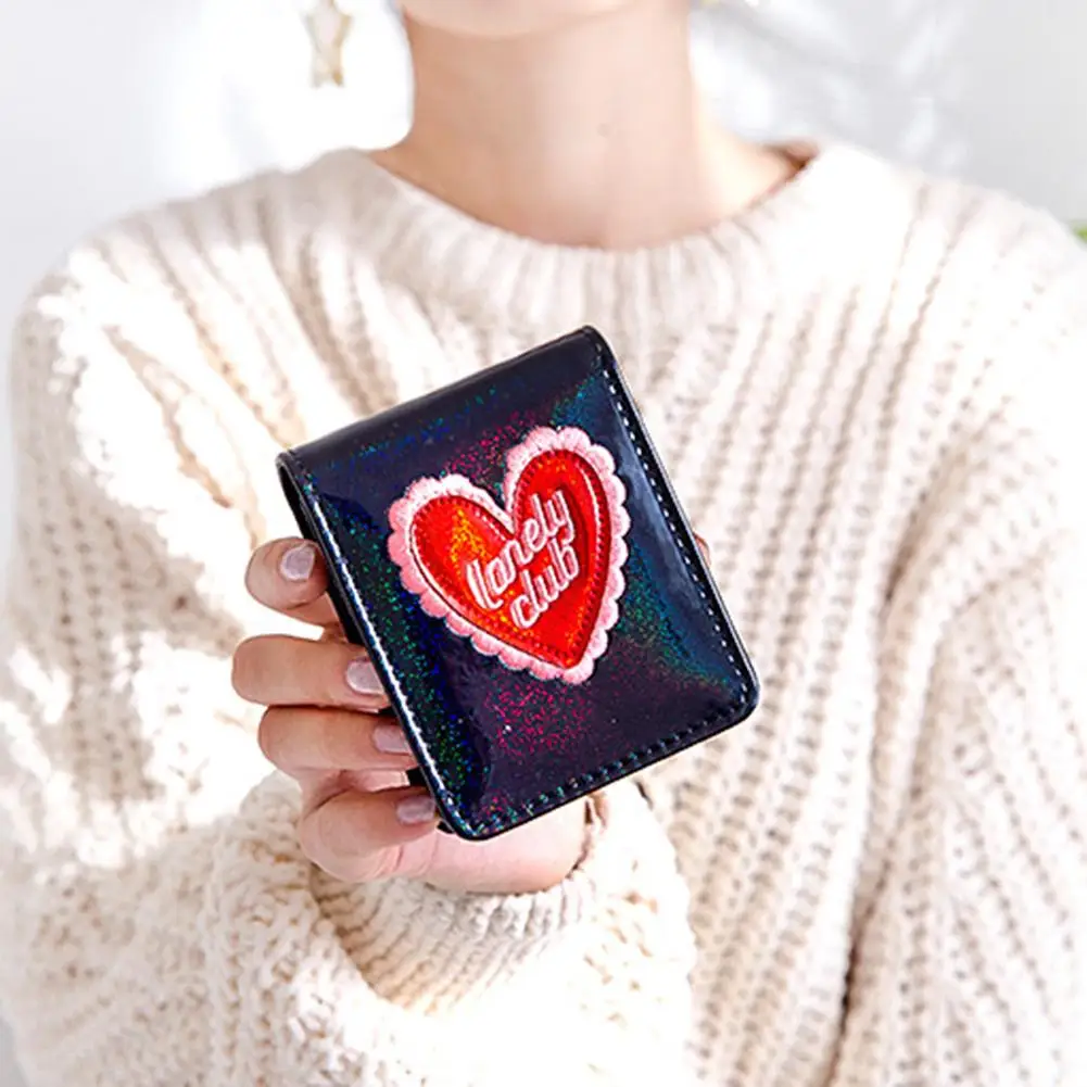 

Laser Love Pattern Mirrored Mini Lipsticks Case Makeup Bag Clutch Cosmetic Pouch
