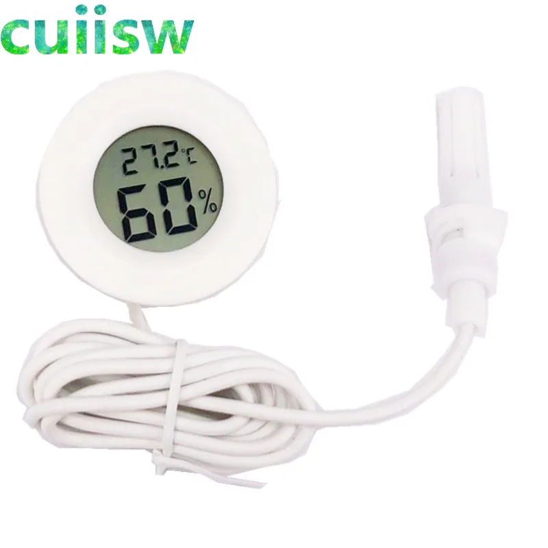 

mini Humidity tester Hygrometer Thermometer Round Temperature meter probe for Aquarium Freezer Refrigerator with line