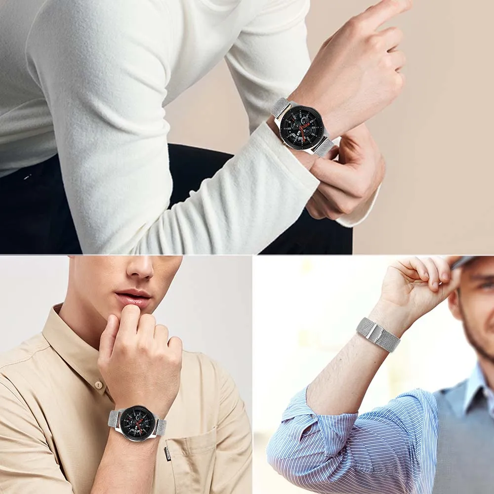 Ремешок Миланская петля из нержавеющей стали для Samsung Galaxy Watch 46 мм 42 Gear S3