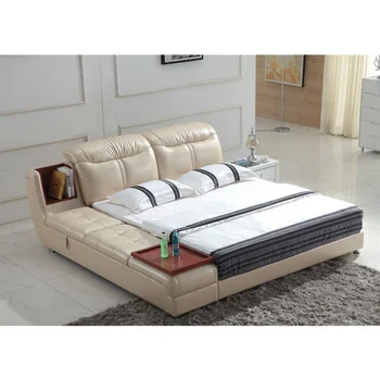 

Hot Sale Simple Modern Style Fabric Wooden Bed