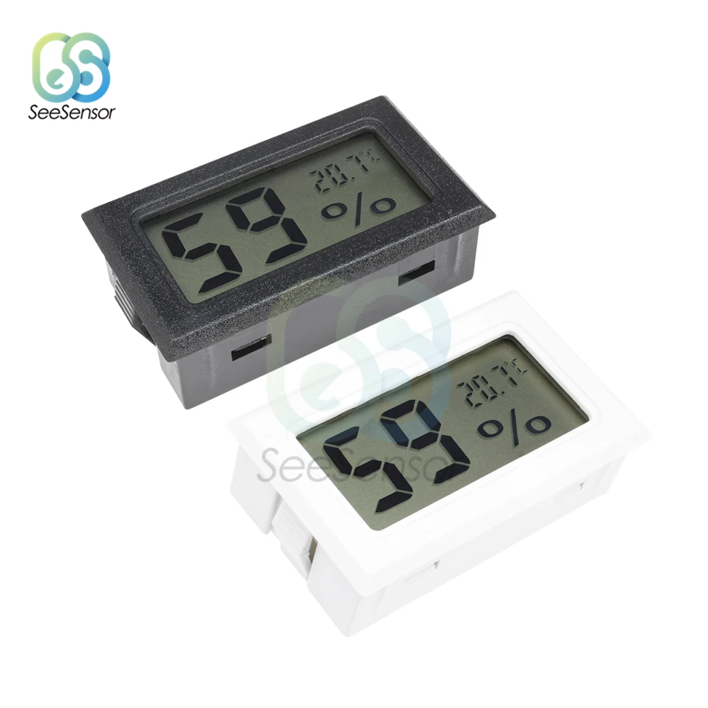 

Mini Digital LCD Temperature Humidity Sensor Gauge Instruments Indoor Room Humidity Meter Thermometer Hygrometer White/Black