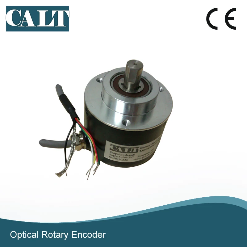 CALT 58mm outer dia 10mm shaft mechanical rotary counter 100-2500 impulse cheap optical encoder new eb38s6 2500 6lg2 times to 2500 lines rotary encoder solid shaft 6mm