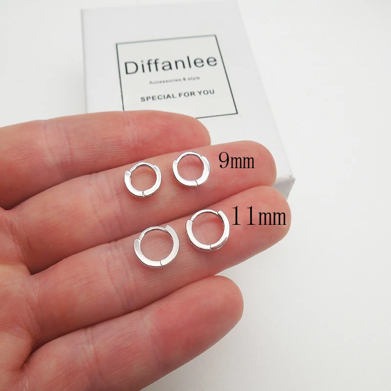 Маленькие размеры, трендовые простые серьги-кольца с гладкой поверхностью для женщин и мужчин, маленькие серьги-кольца, круглые серьги-обручи