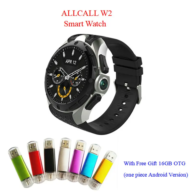 Smartwatch 3G GPS waterproof Heart rate monitor smart watch android Call Message Speaker smart electronics ALLCALL W2 pk q7 KW88