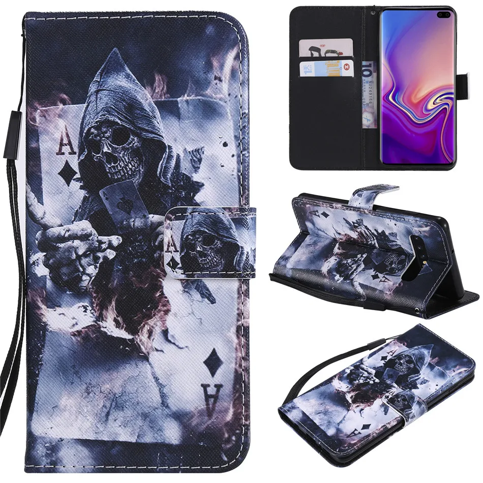 

Flip Case for Samsung Galaxy S10 S10E Plus S9 S8 A6 A7 A8 A9 J3 J4 J6 J7 2018 Leather Fundas Card holder Phone Cover Capa P06Z