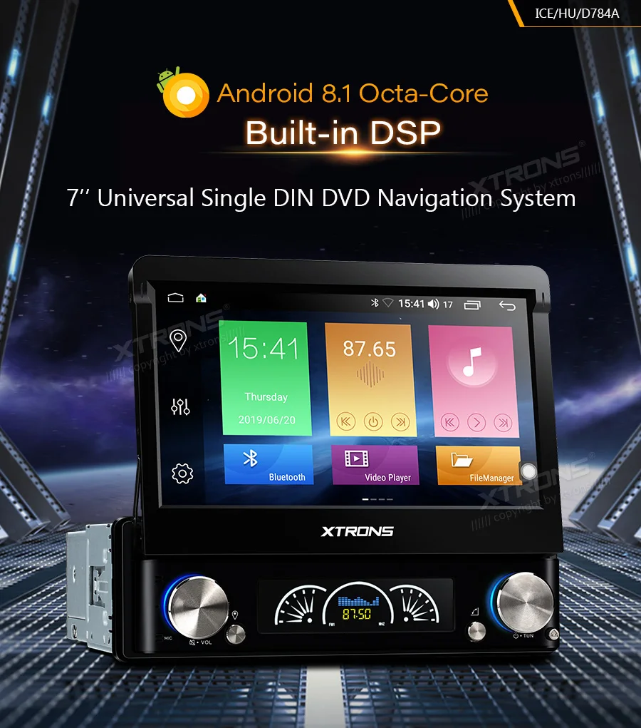 XTRONS Универсальный " Android 8,1 One 1 Din радио автомобильный стерео dvd-плеер DSP RCA USB 1080P gps навигация рулевое колесо wifi OBD
