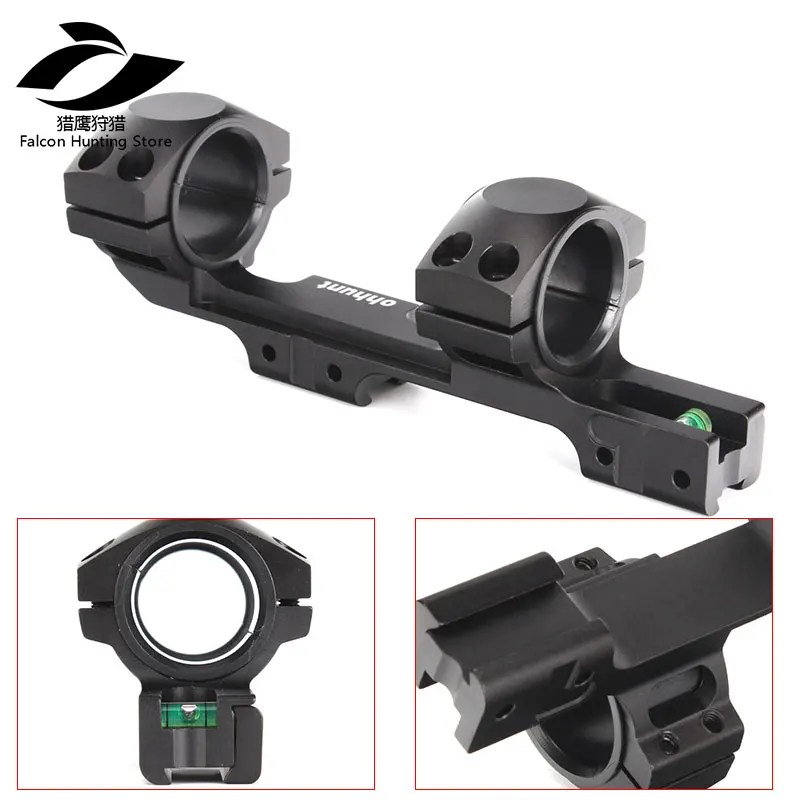 

Tactical 11mm 3/8" Dovetail Airgun Riflescope Rings Hunting 1 Inch 25.4/30mm Offset Scope Mount Rail with Bubble Level