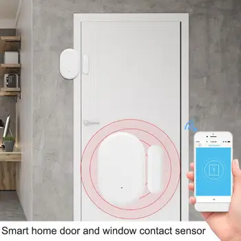 

VODOOL Smart Home Door Window Contact Sensor WiFi App Notification Alerts Battery Operated work with IFTTT Alexa Google
