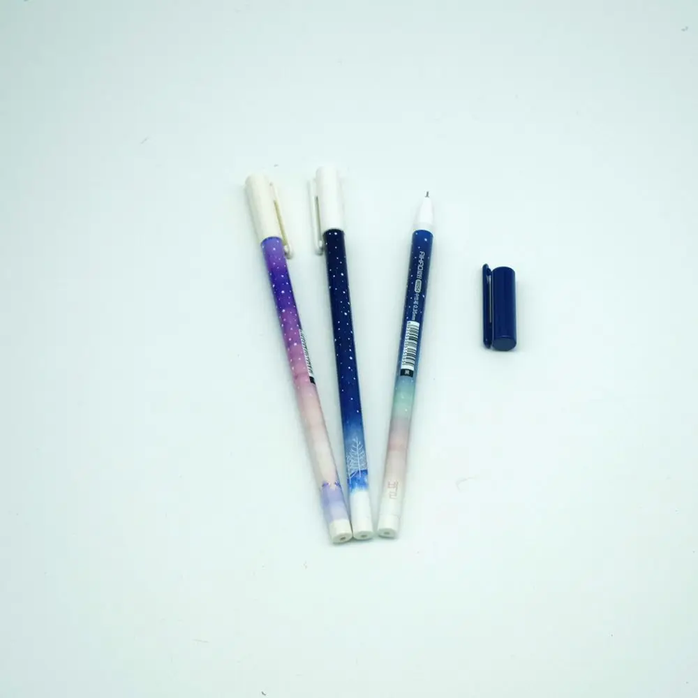 

3Pc Fantastic Galaxy Star Sky Long Handle Gel Pen Writing Signing ballpoint Pen School Office Student Stationery Kids Rewarding