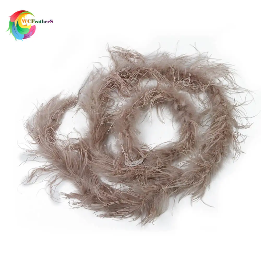 NEW! 2 meters/pc Colorful Ostrich feather boa Wedding/Dance/Apparel Accessories/Decoration feather strip 22Colors for chose - Цвет: color 02