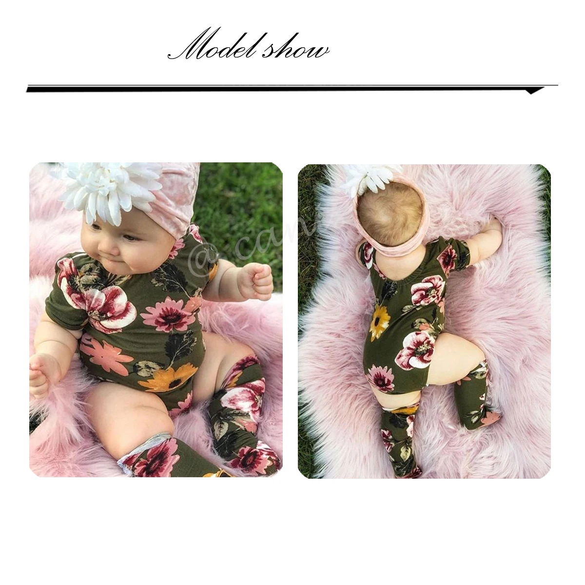 PUDCOCO/Модный повседневный боди с короткими рукавами и цветочным принтом для маленьких девочек+ чулки, детский пляжный костюм