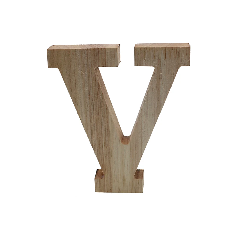 RUNBAZEF Decor Color Wooden Letter 26 Wood English Alphabet Letters Home Wedding Party Tools Decoration Number DIY Handcrafts - Цвет: V