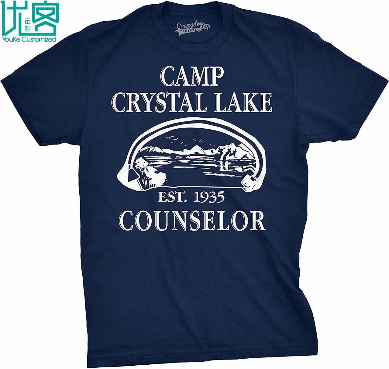 

Clothing Mens Camp Crystal Lake T Funnys Camping Vintage Horror Novelty Tees 7051