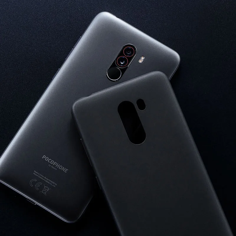 Матовый чехол для xiaomi Pocophone F1, силиконовый чехол из ТПУ, Оригинальная Черная задняя крышка для xiaomi f1, защитный чехол для xiaomi POCO F1 - Цвет: matte black