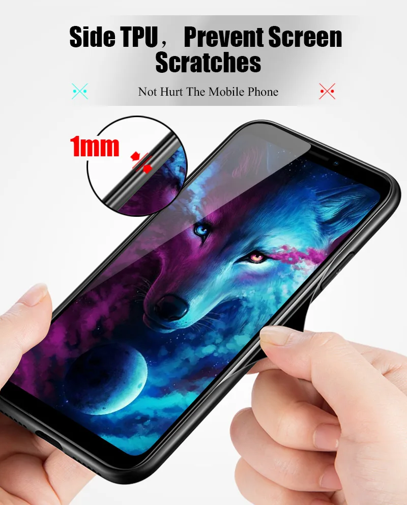 Hisomone 9H Tempered Glass Phone Case For Xiaomi Redmi 5 Plus Note 5 4X Animal Silicone Back Cover Case For Xiaomi Mi A1 8 5X