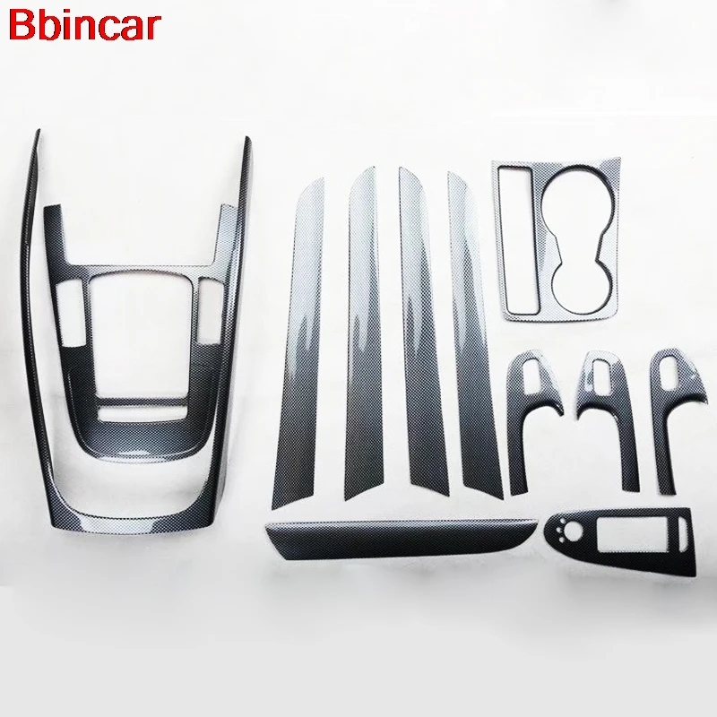 

Bbincar Interior Parts Plastic Carbon Fiber Paint Front Gear Shif Panel Frame Window Switch Handle Trim For Audi A4L 2009-2016