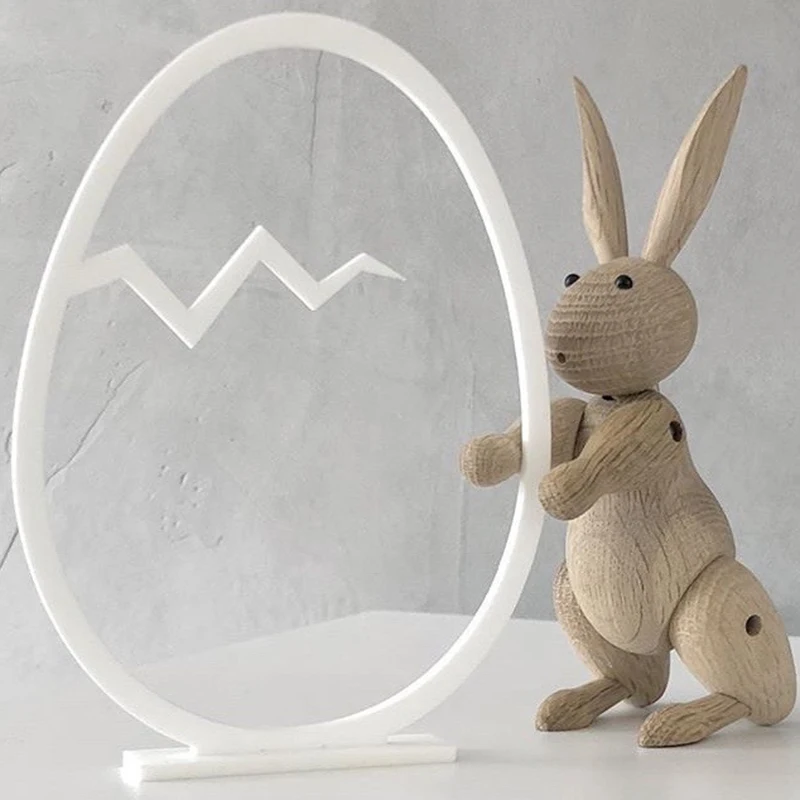 

The Danish rabbit puppet puppet Nordic wood Home Furnishing ornaments wholesale custom Soft decorations sample room wooden decor
