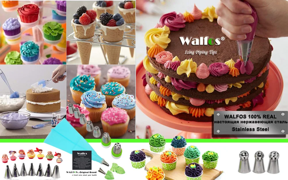 WALFOS пищевой многоразовый кондитерский мешок для крема, кондитерский мешок, инструмент для украшения тортов, пекарня, десерт, украшение для выпечки, глазурный мешок