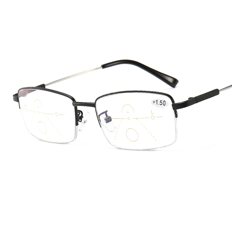 Progresiva multi-Coordinación gafas de lectura de transición mujer hombre de metal Marco de lejos y de cerca de doble propósito gafas Progresiva multi-Coordinación gafas de lectura de transición mujer hombre de metal Marco de lejos y de cerca de doble propósito gafas