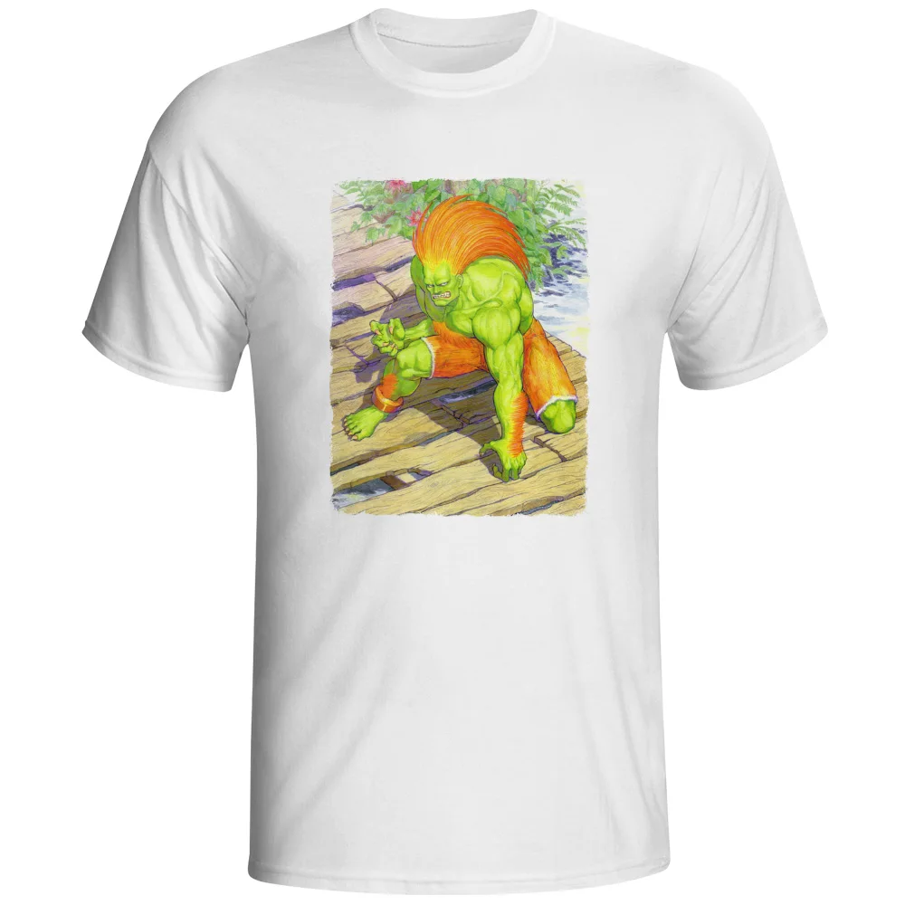 

Super Warrior Blanka T Shirt Classic Video Game Novelty Cool Design Printed T-shirt Funny Anime Pop Unisex Tee