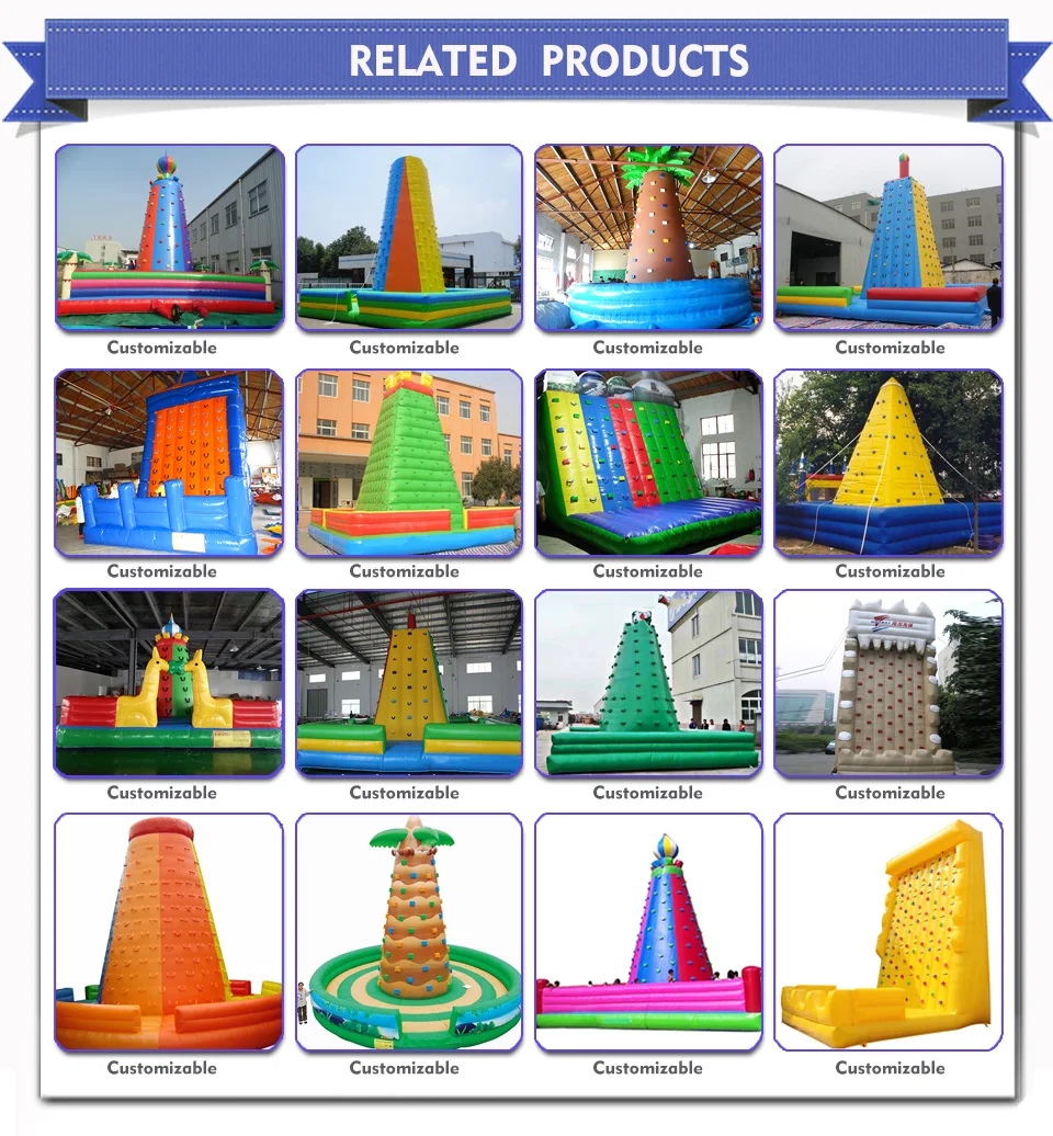 Оборудование для скалолазания надувная стена для скалолазания и горка комбо для продажи