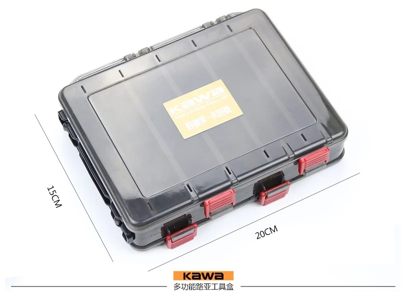 Caixa de Pesca Caixa de Plástico Transparente de Grande Visível com Furo de Drenagem Dobro Tomou Partido 10 Compartimentos Ruke Nova Marrom Resistência 14 - 7 High Quality Esporte e Lazer