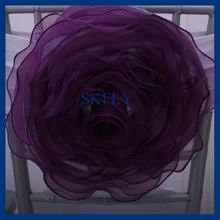 CH091F SKFLY много цветов Свадебные украшения хорошего качества большая органза фиолетовый синий розовый красный украшение для стула с повязка из спандекса