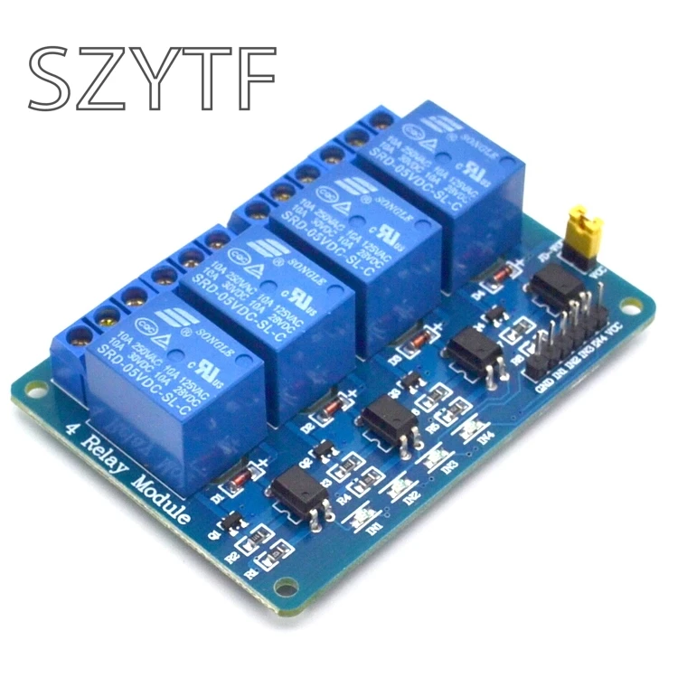 30pcs/lot With optocoupler 4 channel 4 channel relay modules relay