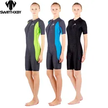 HXBYswimsuit конкурс купальников колена длина женщин женщин купальники Арена плавание низким плюс Размер спортивный костюм акула новый