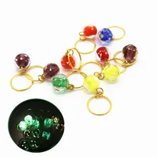 10 шт./пакет стеклянный шарик светящийся в темноте волос кольцо оплетка дреды бусины клипсы для волос Dread подвеска в виде трубочки дредлок аксессуары расширение