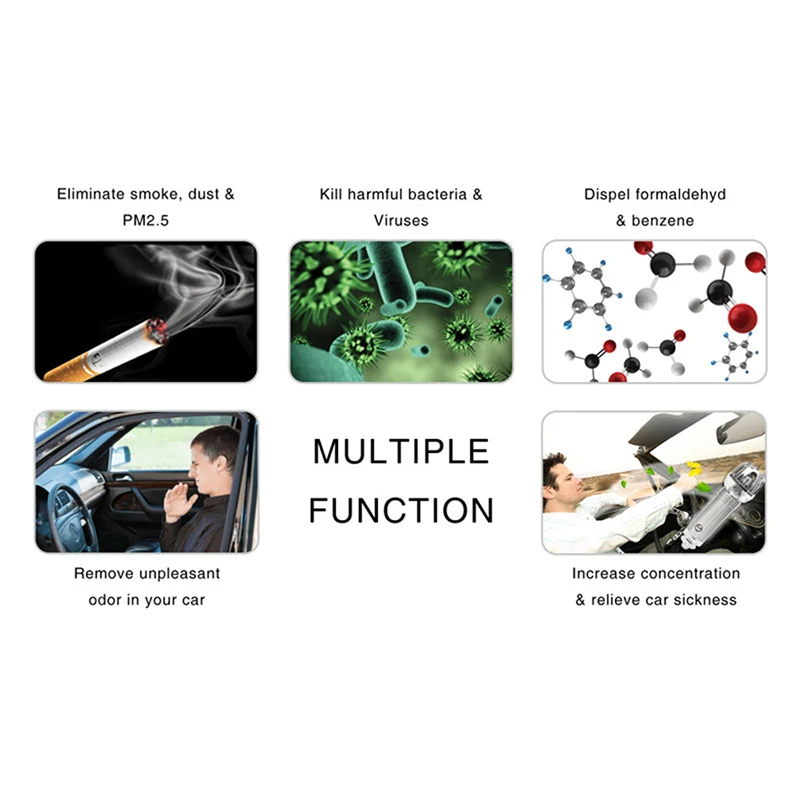 Автомобильный ионный освежитель воздуха, автомобильный очиститель воздуха ионизатор-воздухоочиститель и устраняющий запах Шредер запах
