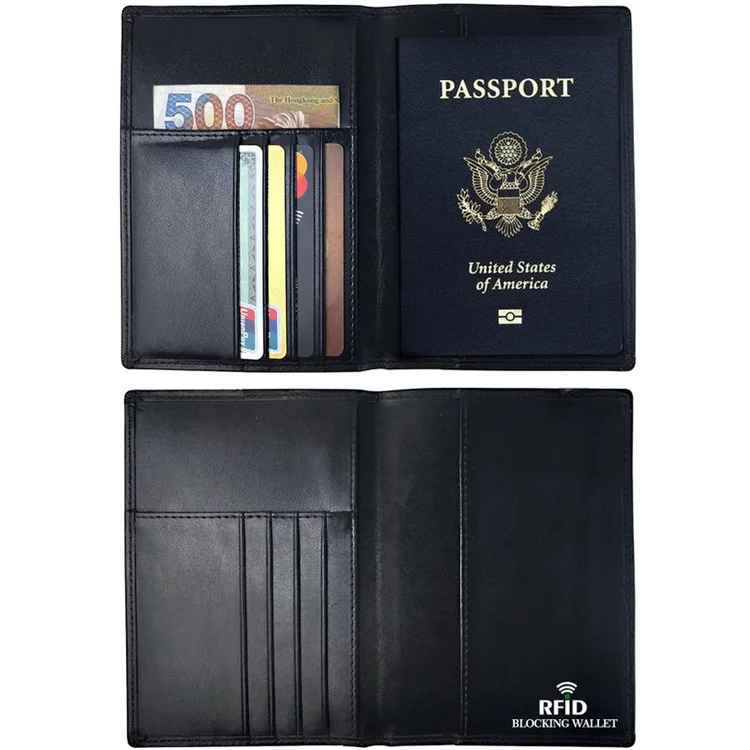 Обложка для паспорта из натуральной кожи с RFID защитой|leather passport cover|passport holdergenuine