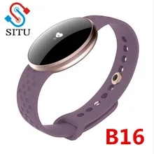 Месте Для женщин модные часы Smart Watch для IOS Android с Фитнес мониторинг сна Водонепроницаемый дистанционного Камера gps с автоматическим включением и Экран B16