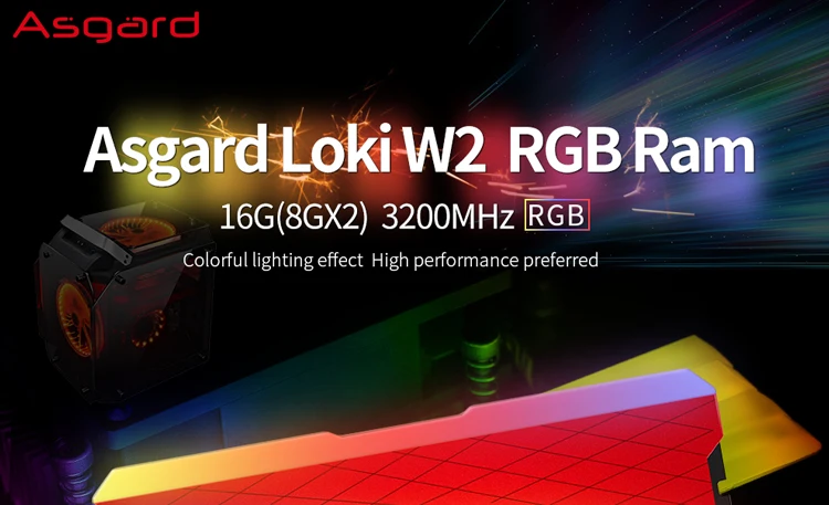 Asagrd Loki w2 seires RGB 8GBx2 3200 МГц DDR4 DIMM memoria ram ddr4 настольная Память ОЗУ для компьютера двухканальный